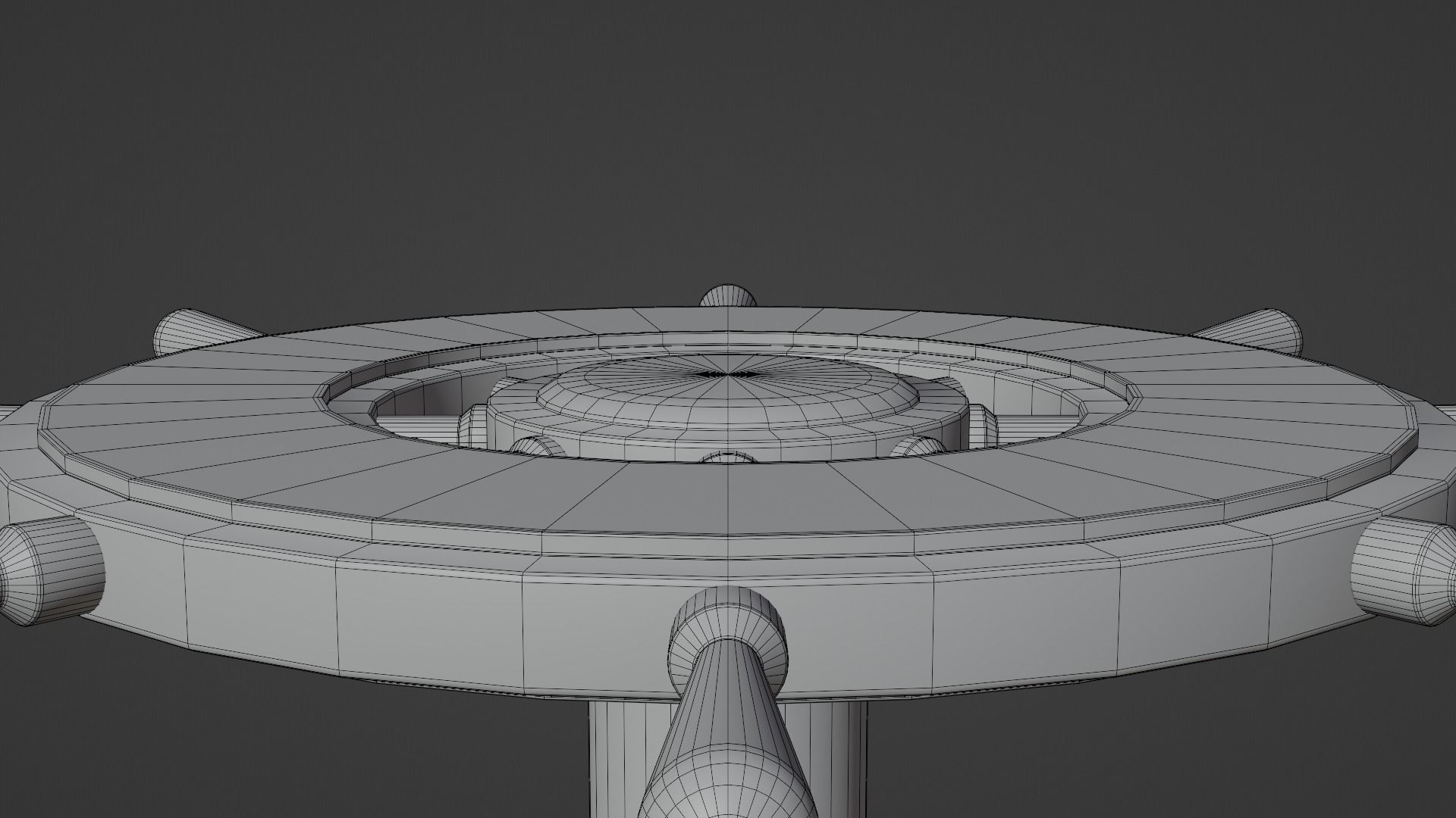 Ships Wheel Table Low-poly 3D model_12