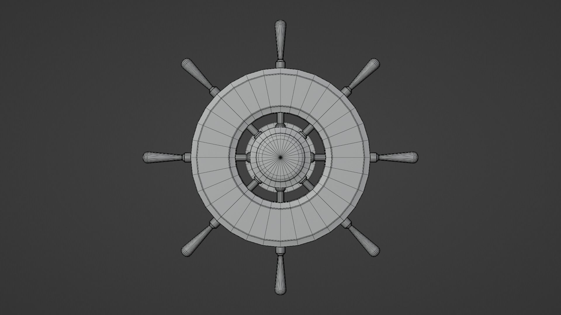 Ships Wheel Table Low-poly 3D model_6