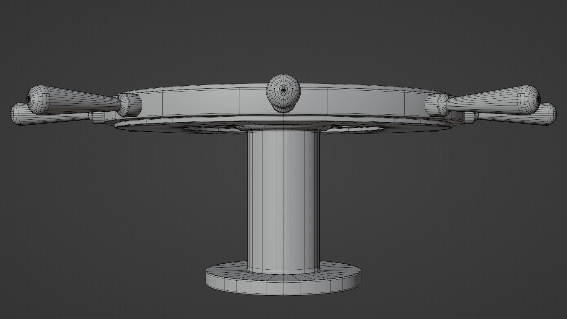 Ships Wheel Table Low-poly 3D model_3