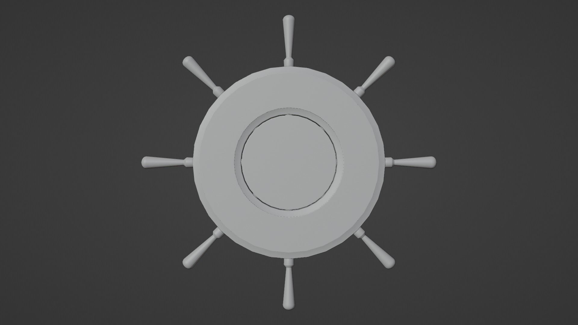 Ships Wheel Table Low-poly 3D model_17