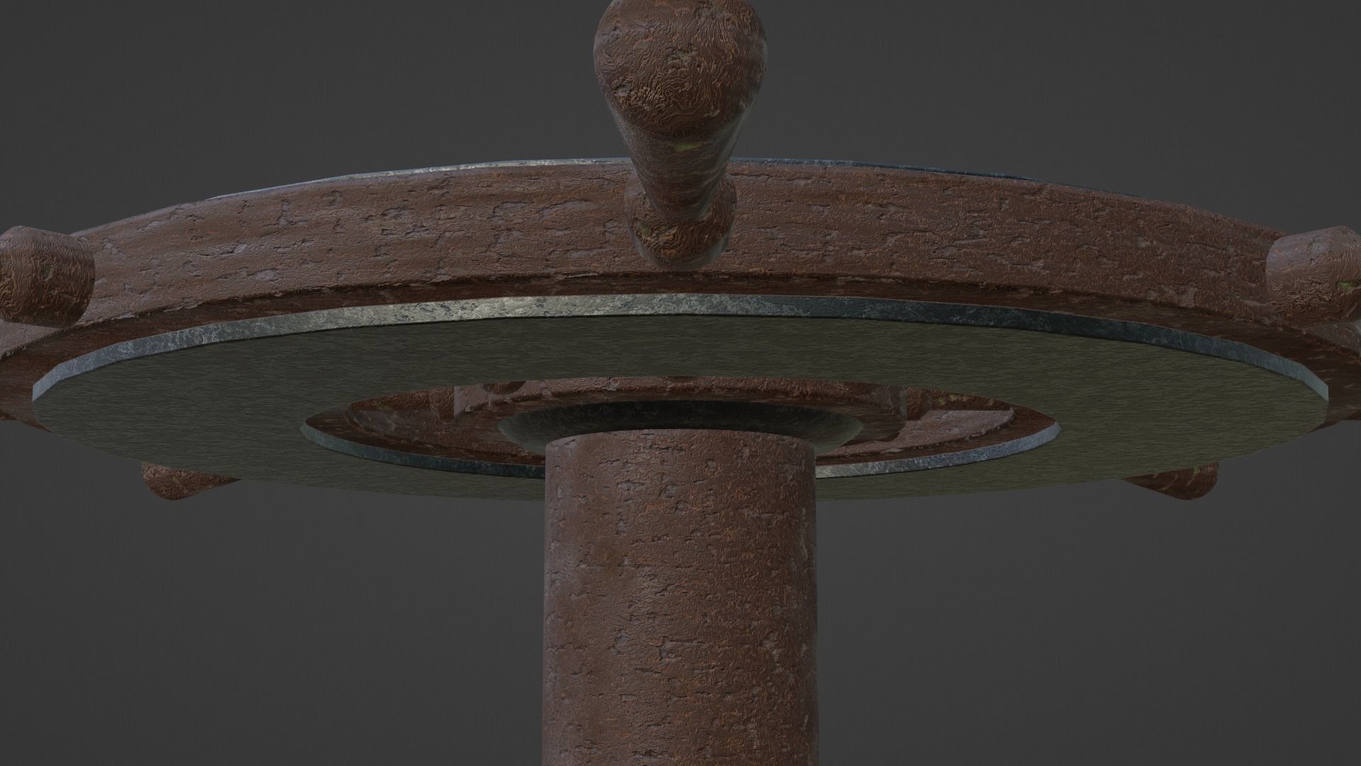 Ships Wheel Table Low-poly 3D model_13