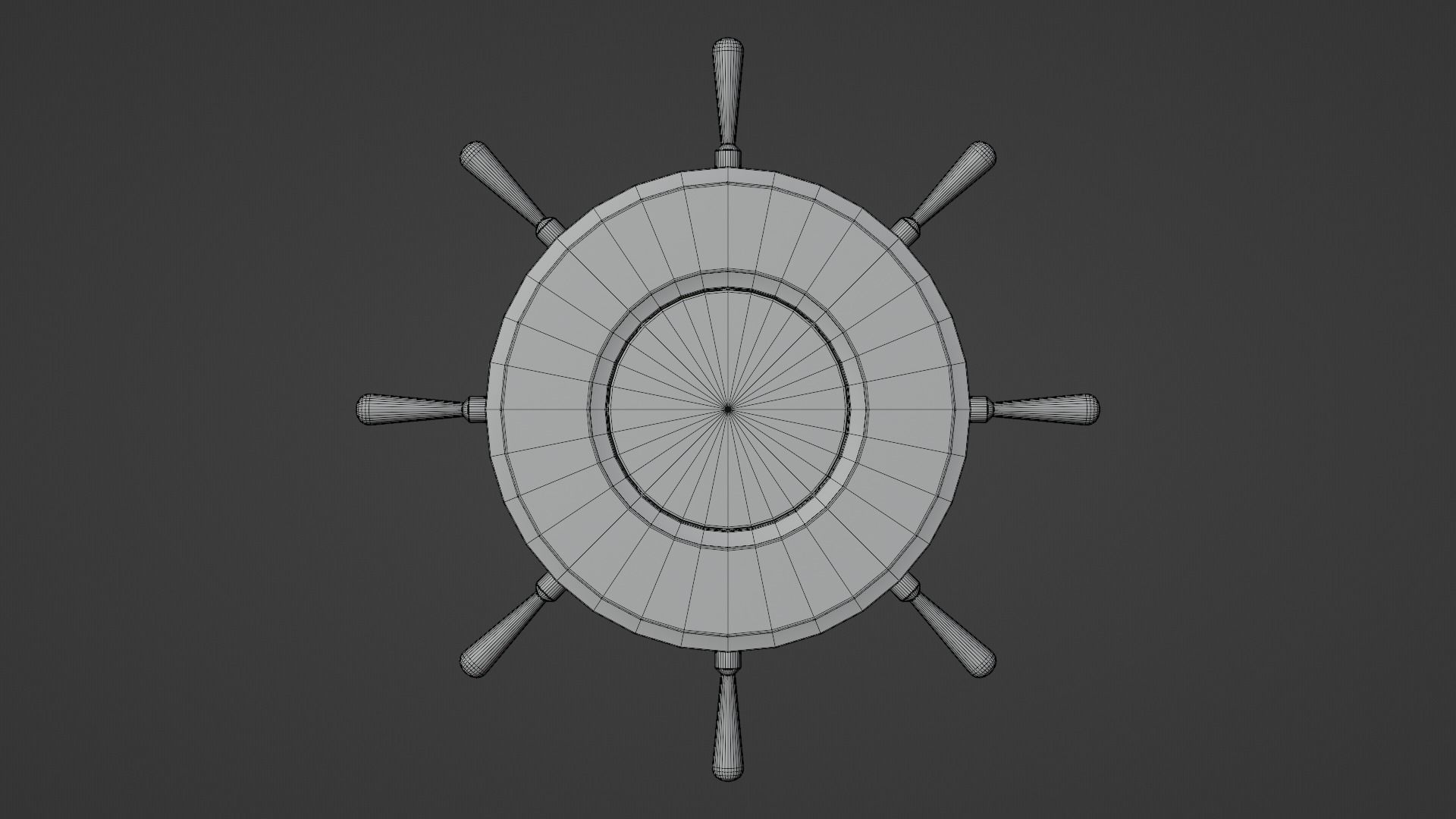 Ships Wheel Table Low-poly 3D model_18