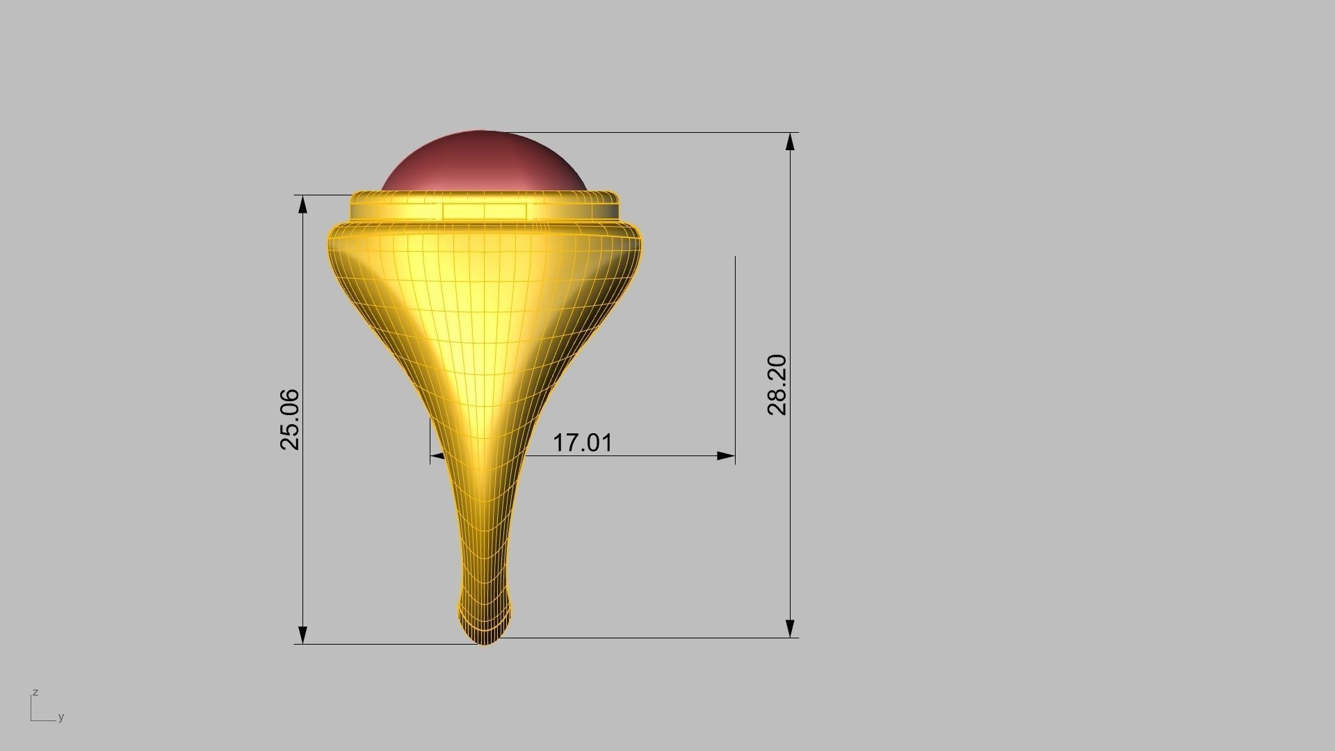 conic cornered cabochon ring stl verified  3D print model_23