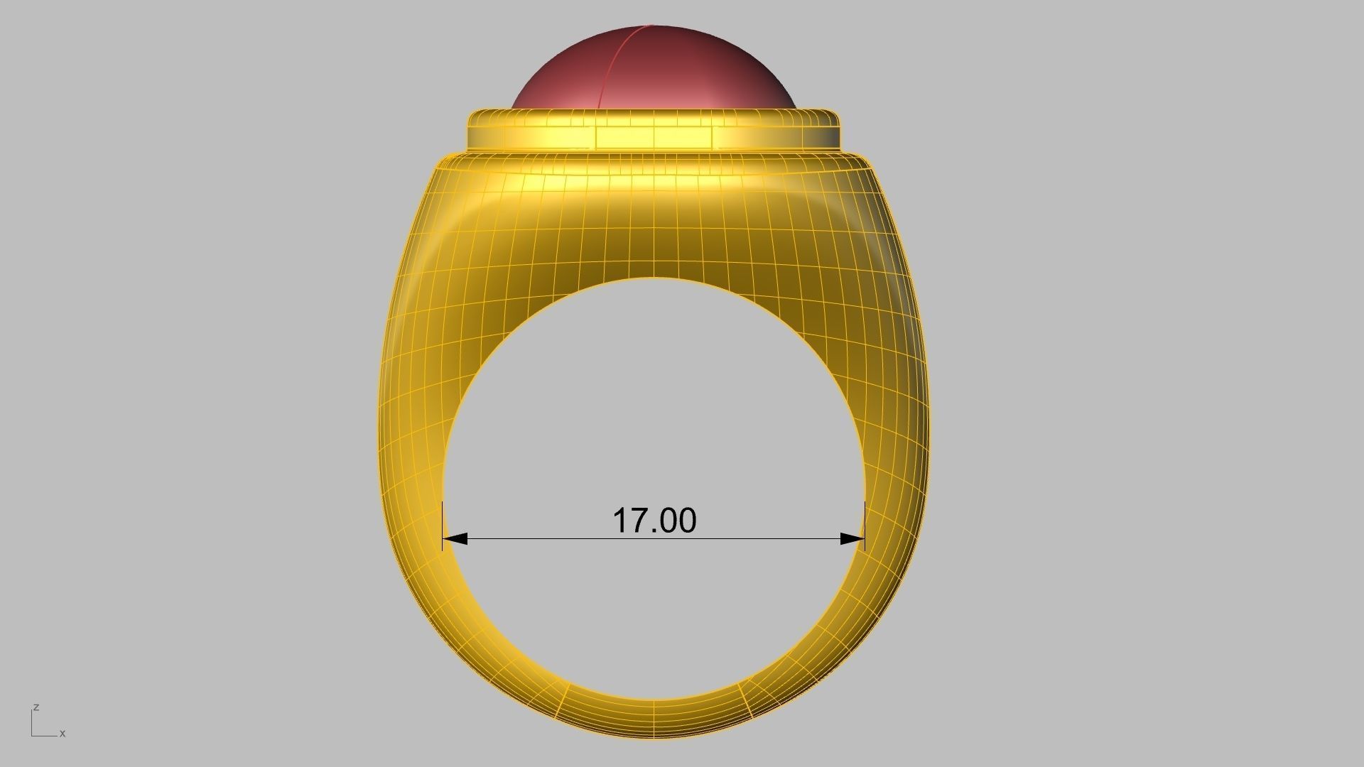 conic cornered cabochon ring stl verified  3D print model_21