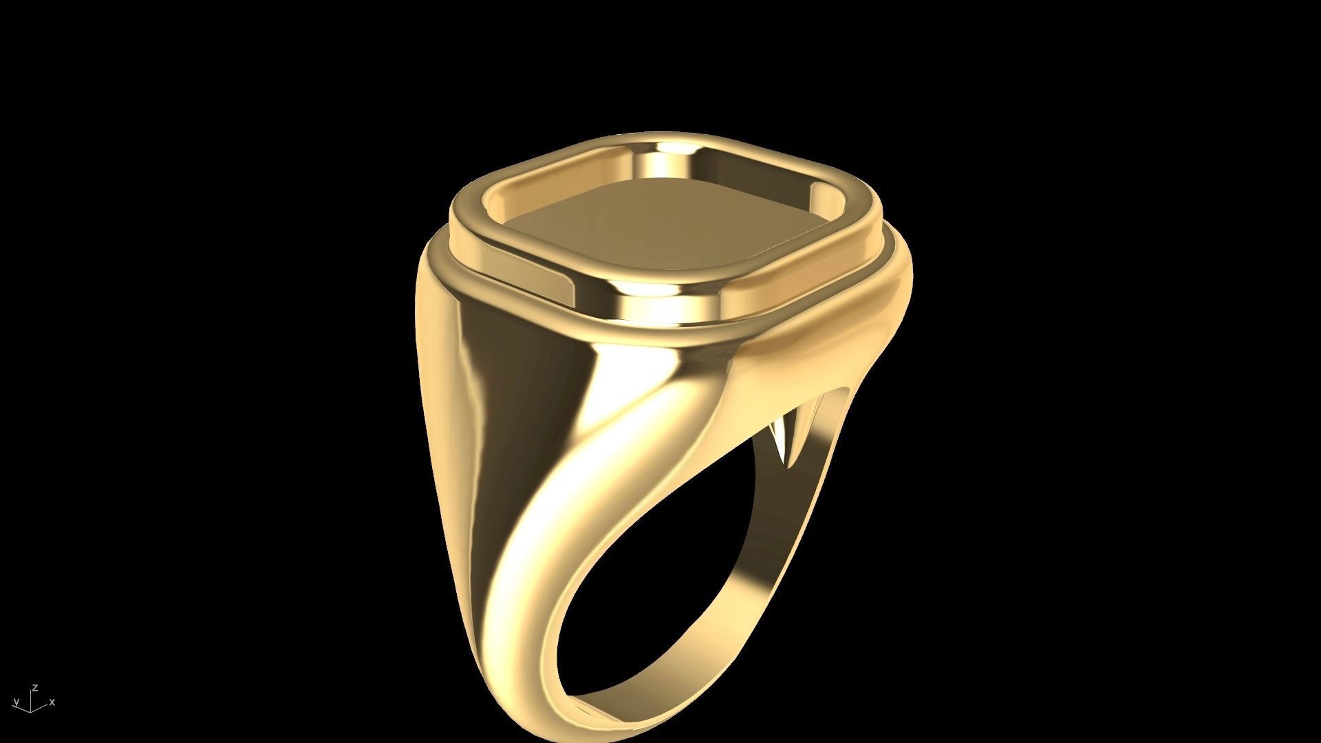 conic cornered cabochon ring stl verified  3D print model_14