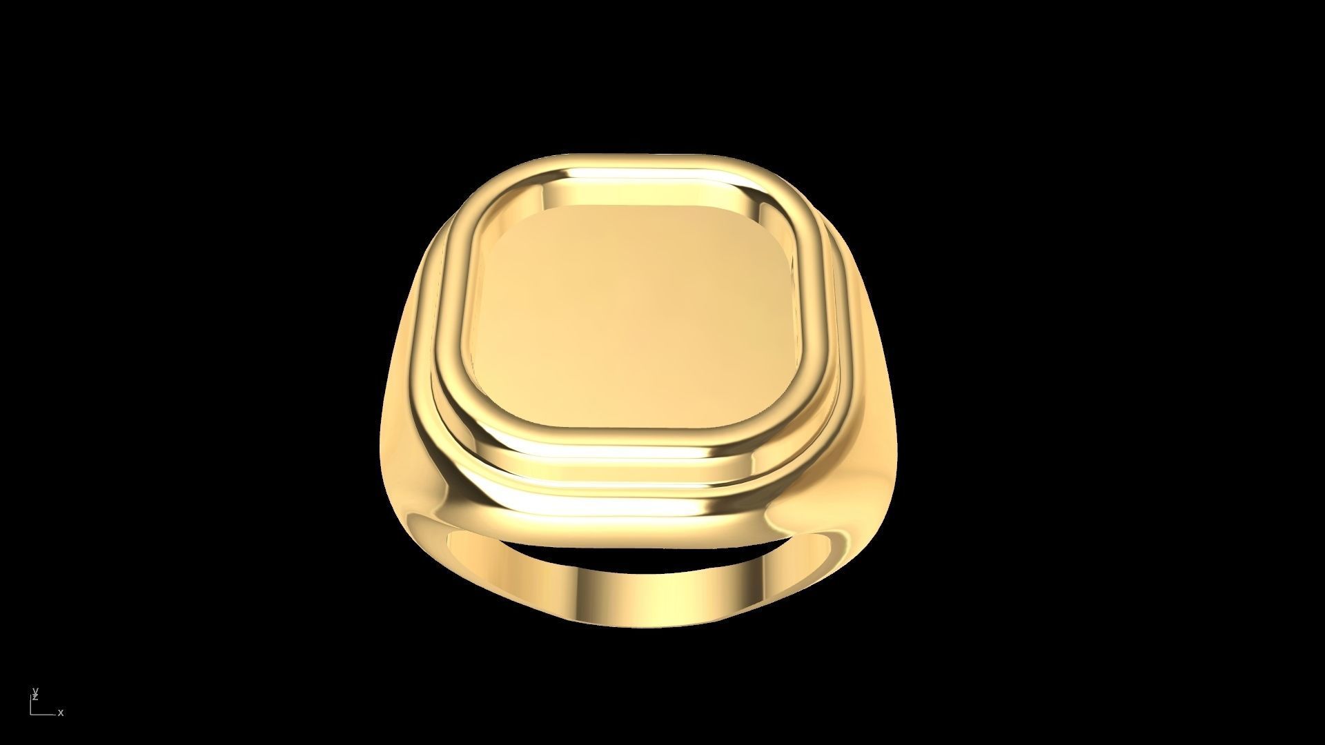 conic cornered cabochon ring stl verified  3D print model_16