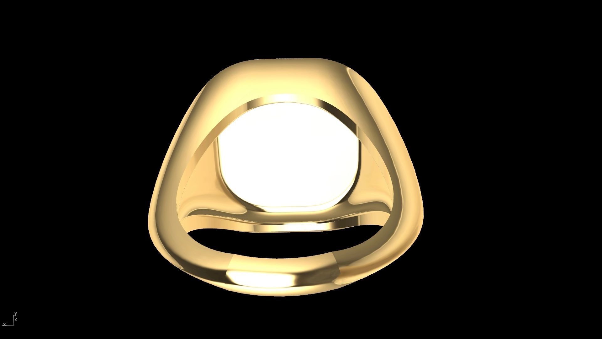 conic cornered cabochon ring stl verified  3D print model_3