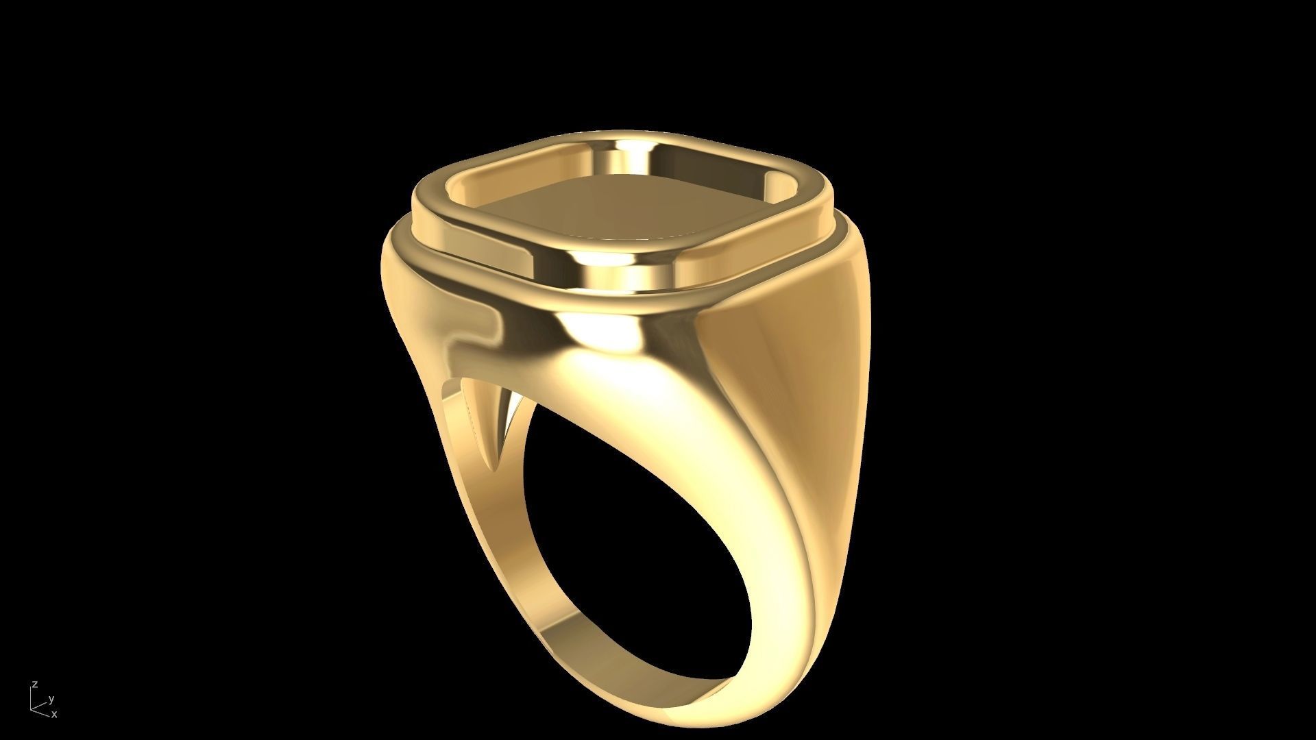 conic cornered cabochon ring stl verified  3D print model_15