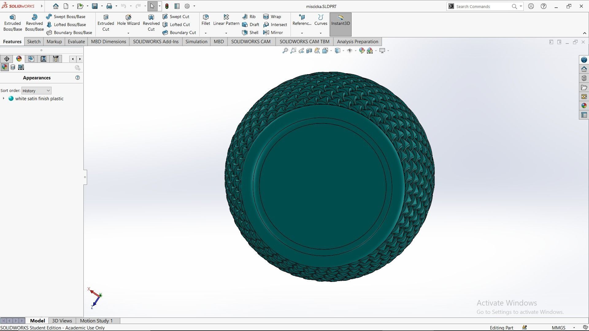 Basket for fruit 3D print model_2