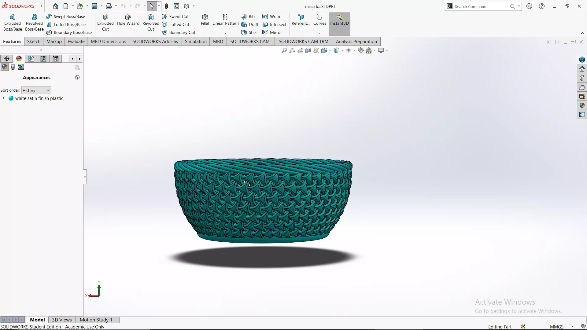 Basket for fruit 3D print model_0