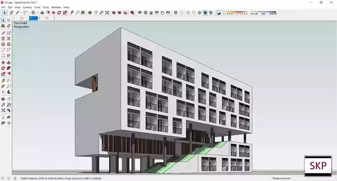 Sketchup School and University A1 Free 3D model