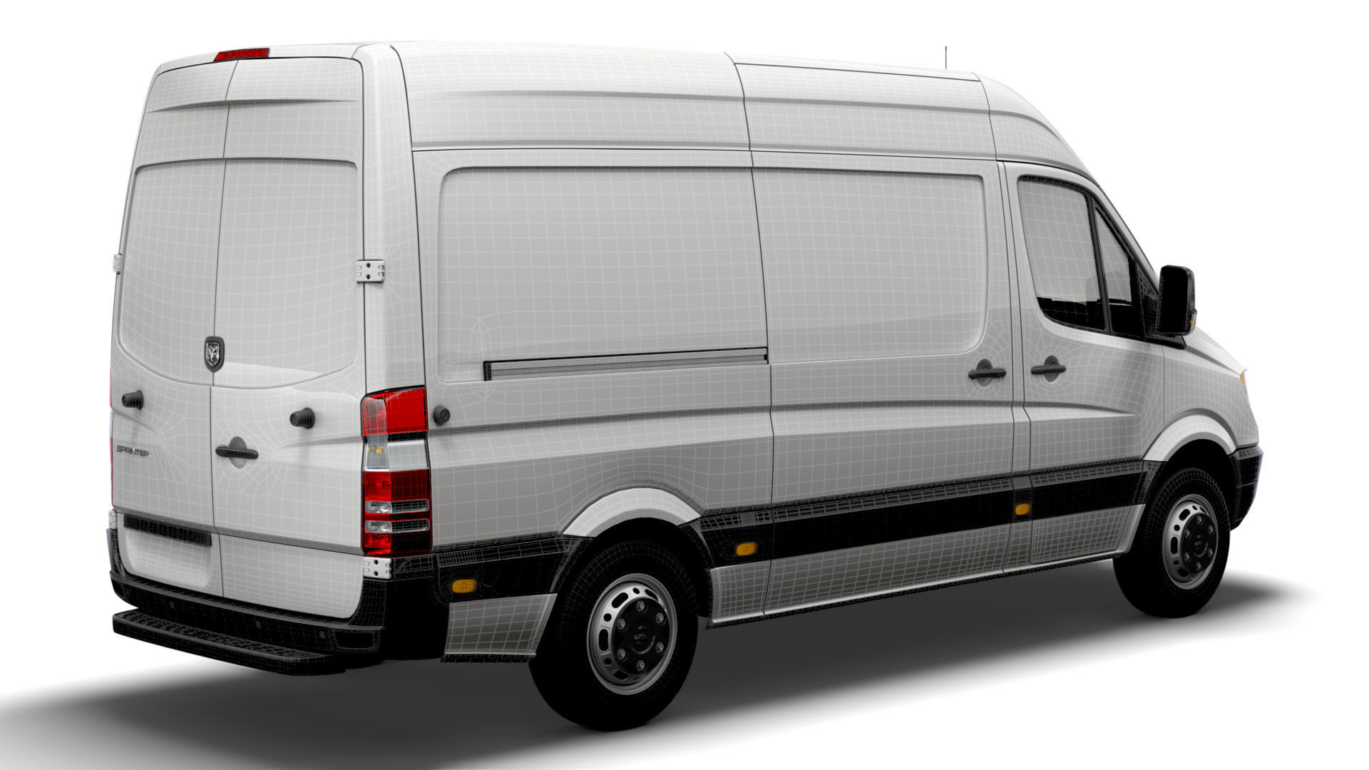 Dodge Sprinter Van L2H2 2009 3D model_14