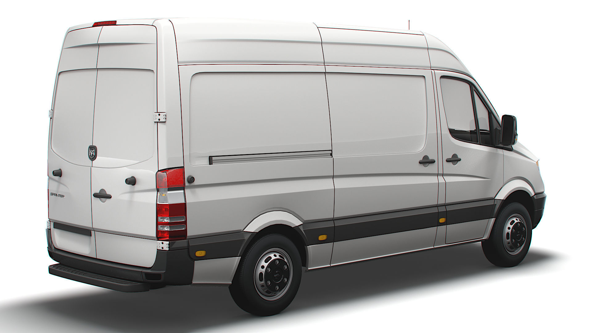 Dodge Sprinter Van L2H2 2009 3D model_2