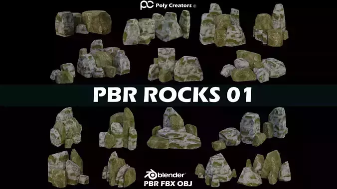 PBR Rocks Pack 01