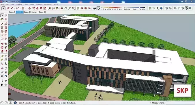 Sketchup School and University AA1 Free 3D model