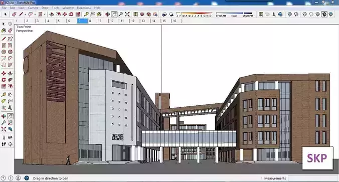 Sketchup School and University B2 3D model
