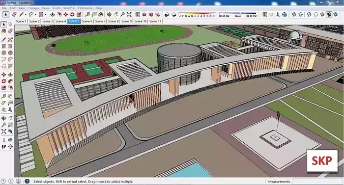 Sketchup School and University B3 3D model