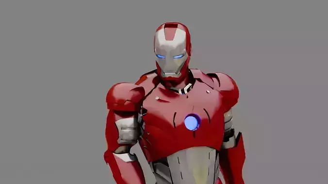 IRON MAN  rigged - animated character 3D model