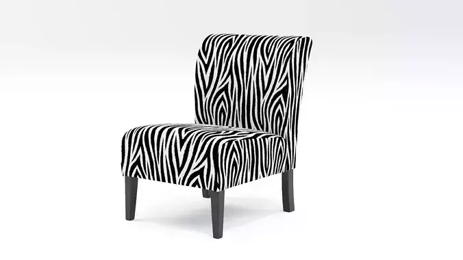 Contemporary Animal Pattern Accent Chair