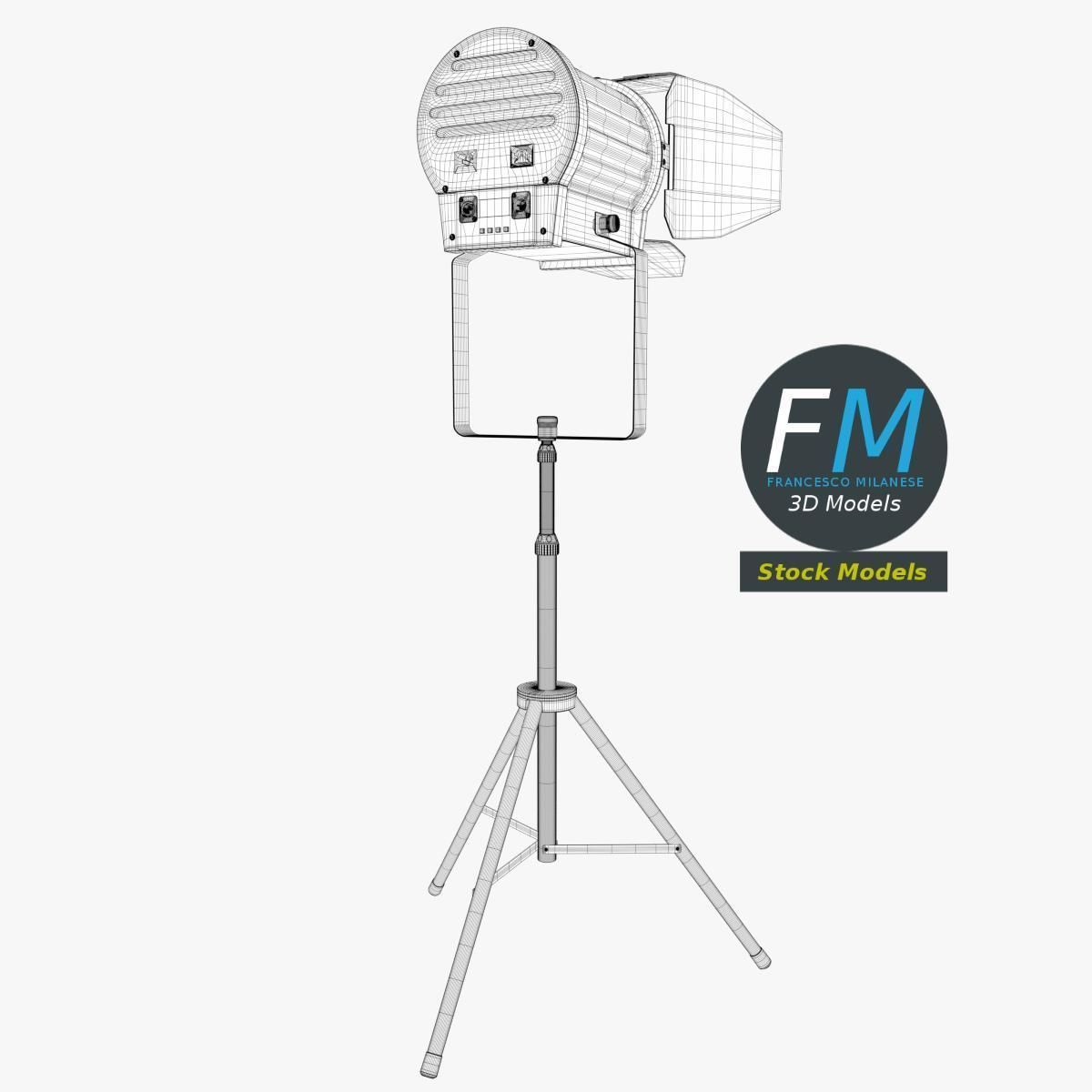 DMX stage light on tripod 1 3D model_8