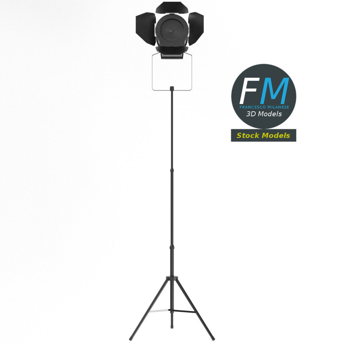 DMX stage light on tripod 1 3D model_6