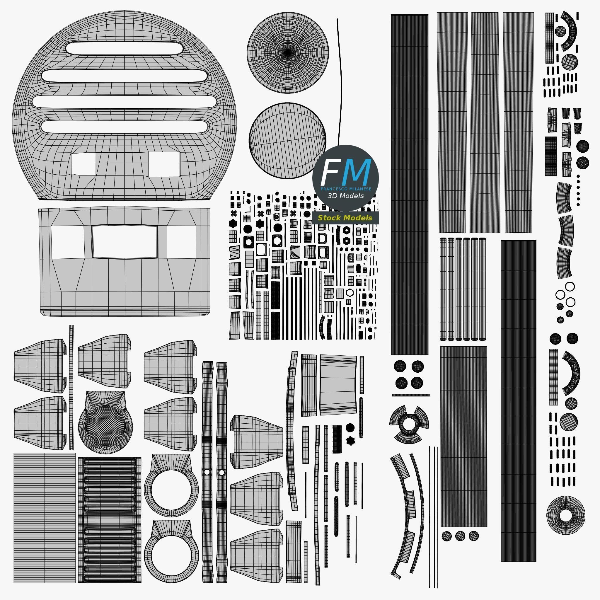 DMX stage light on tripod 1 3D model_11