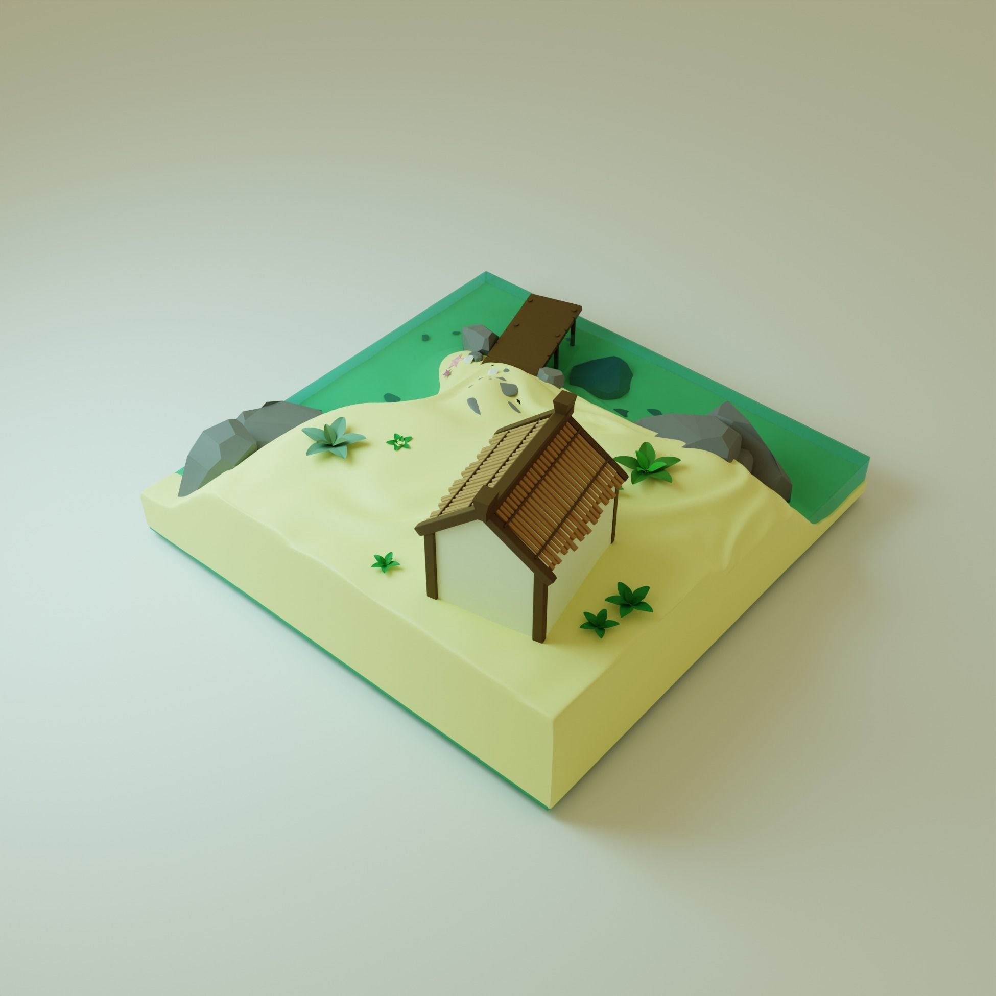 luxury ilend PBR low-poly game ready Low-poly 3D model 3D model_4