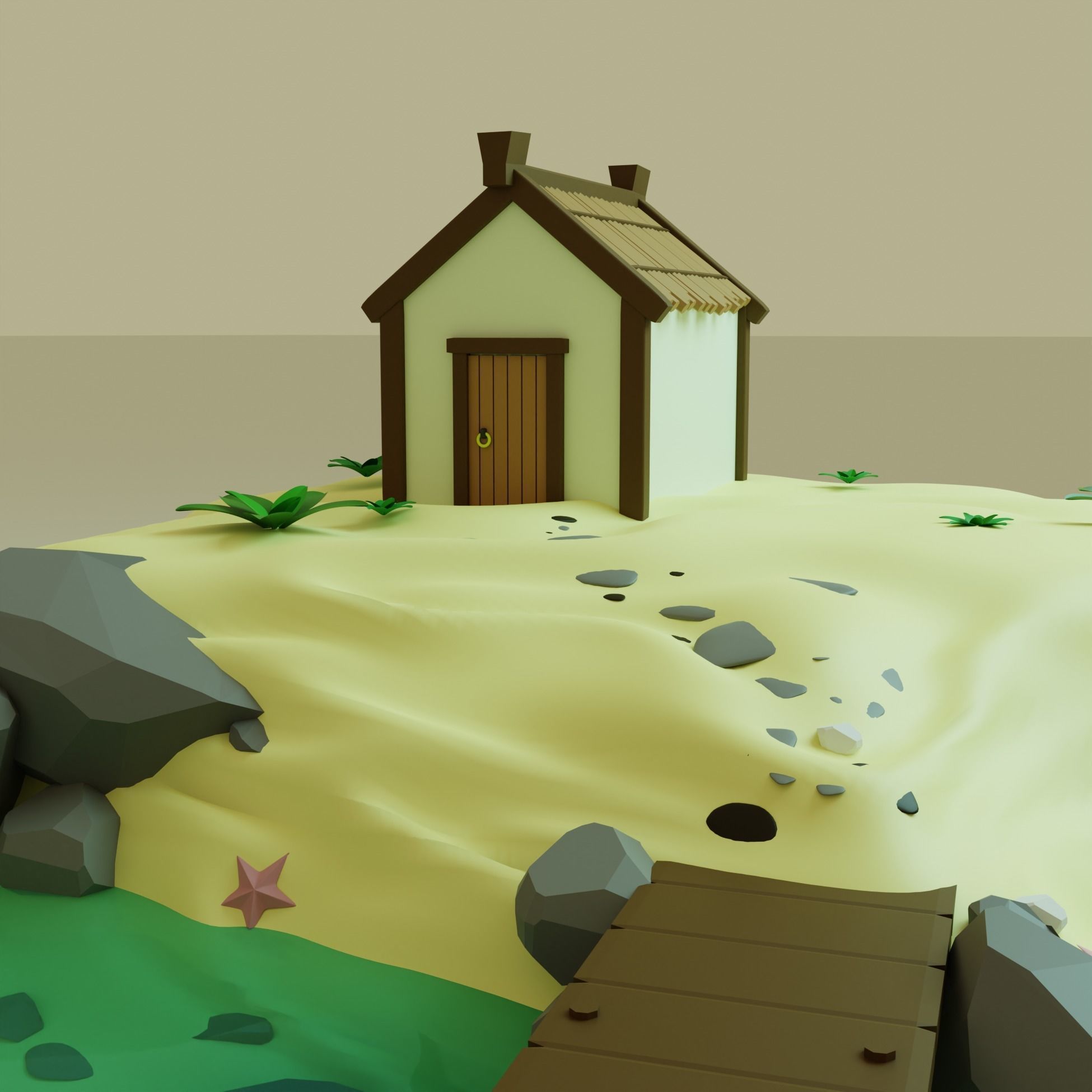 luxury ilend PBR low-poly game ready Low-poly 3D model 3D model_6