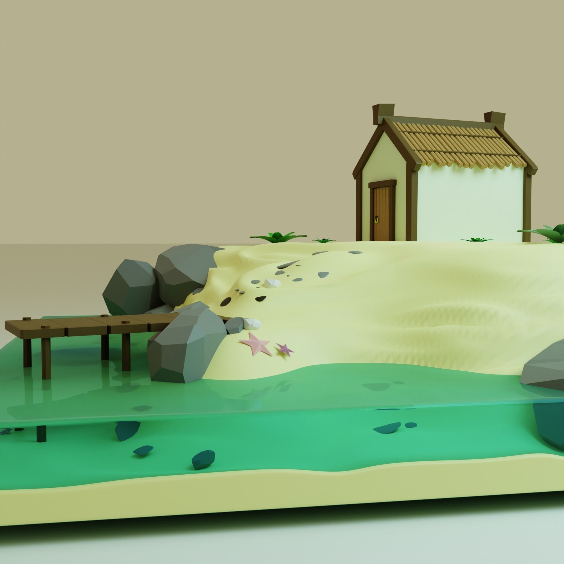 luxury ilend PBR low-poly game ready Low-poly 3D model 3D model_7