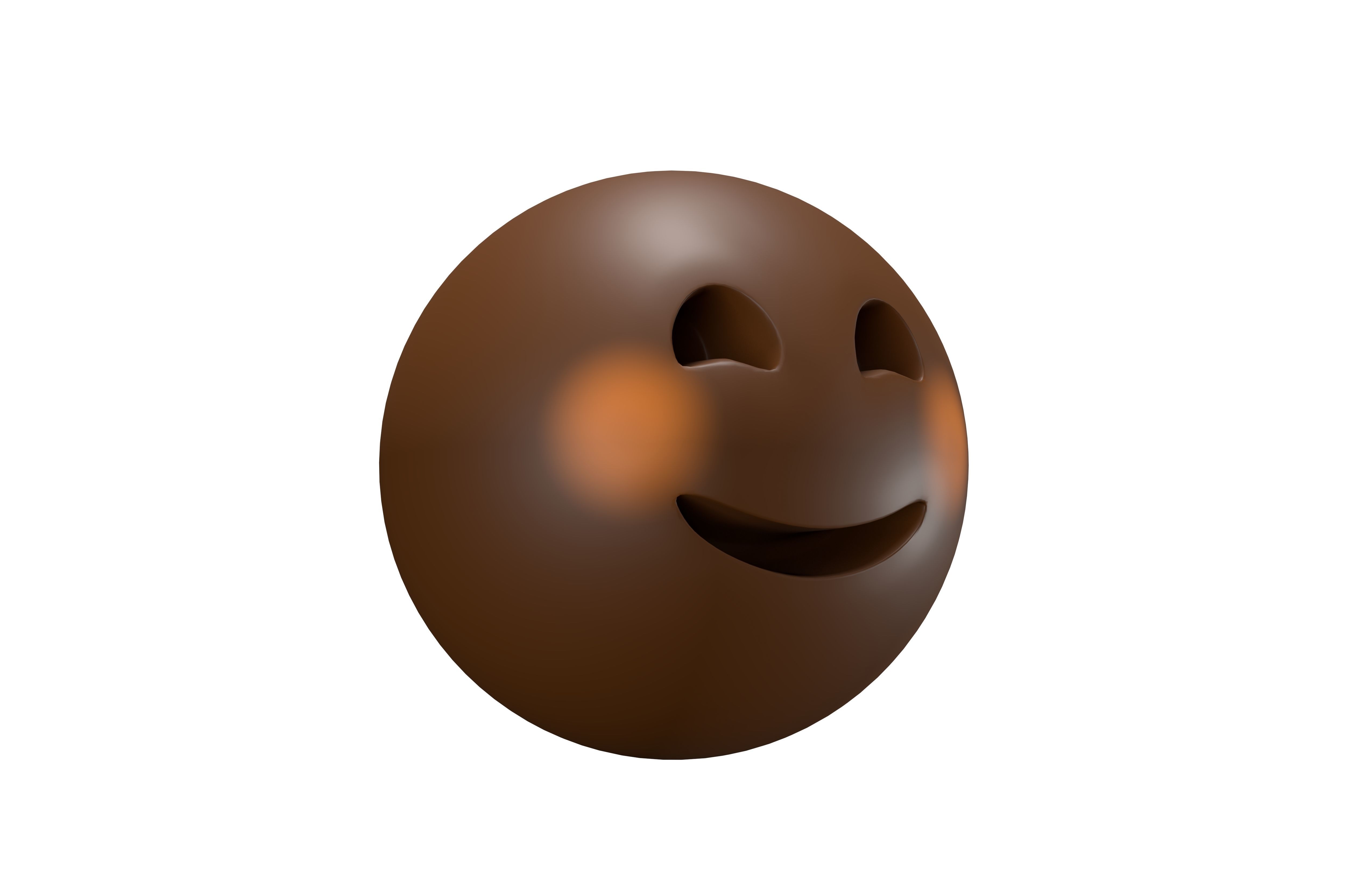 Smiling Face With Smiling Eyes 04 Low-poly 3D model_2