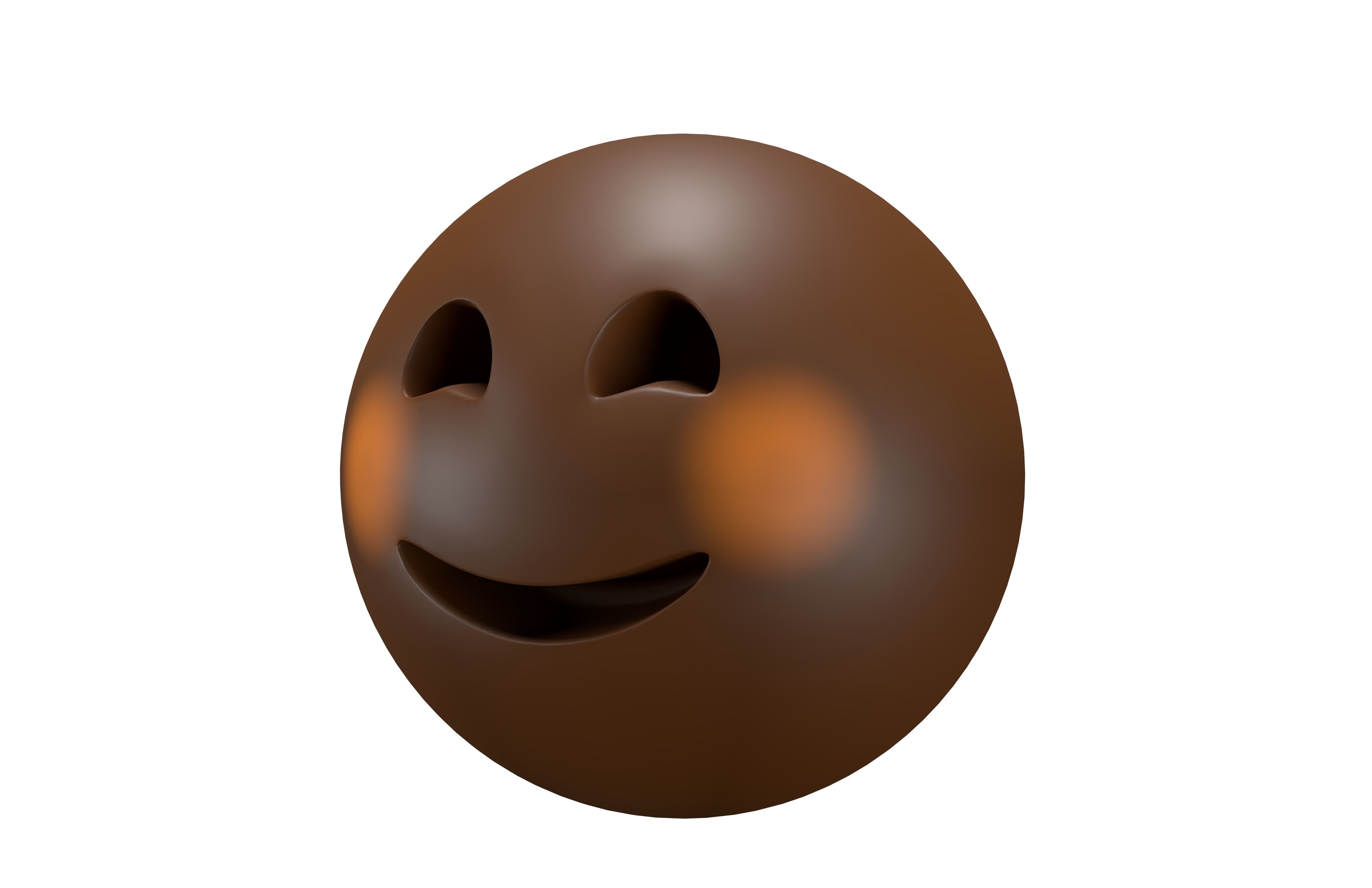 Smiling Face With Smiling Eyes 04 Low-poly 3D model_1