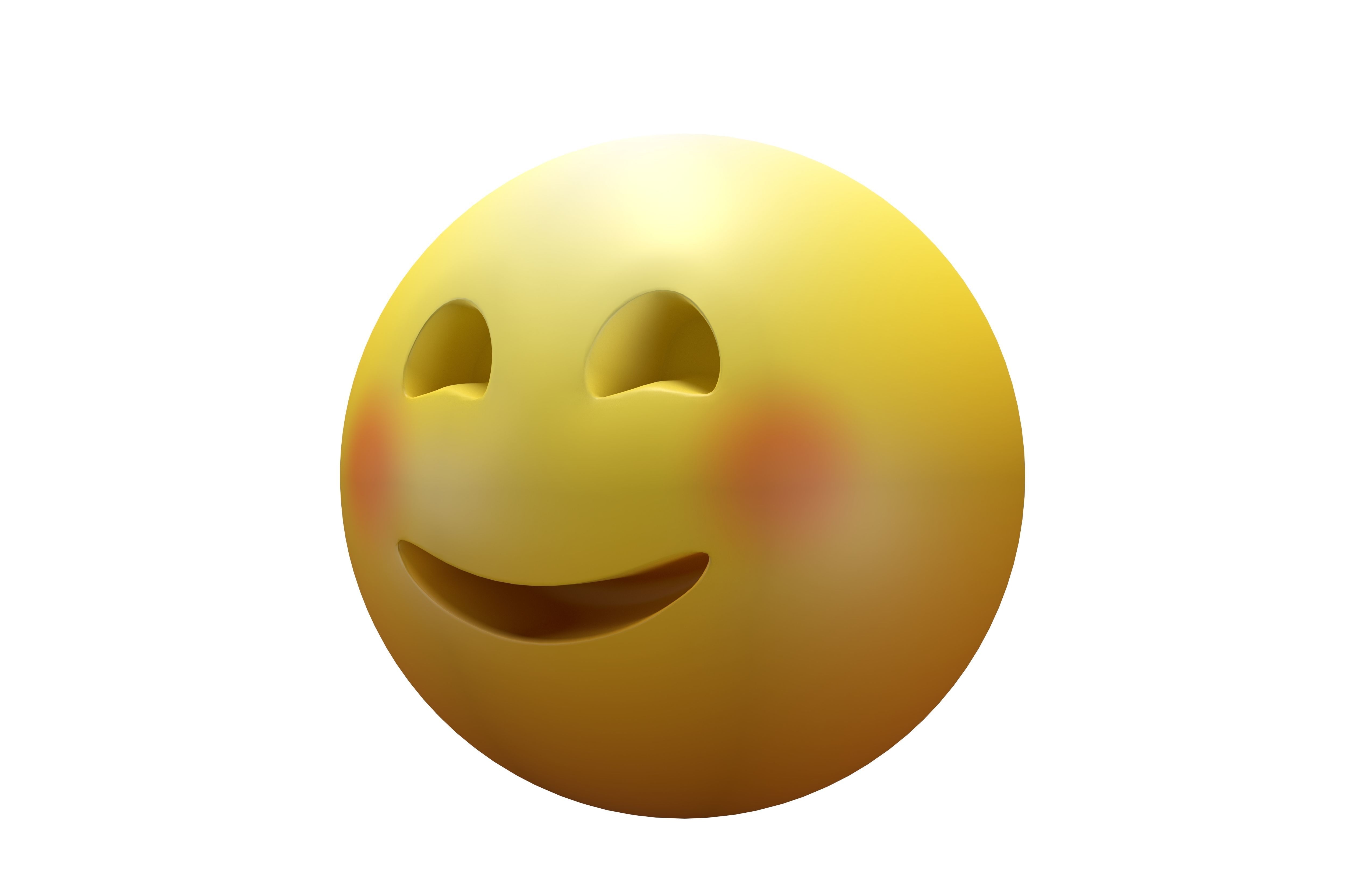 Smiling Face With Smiling Eyes 06 Low-poly 3D model_1