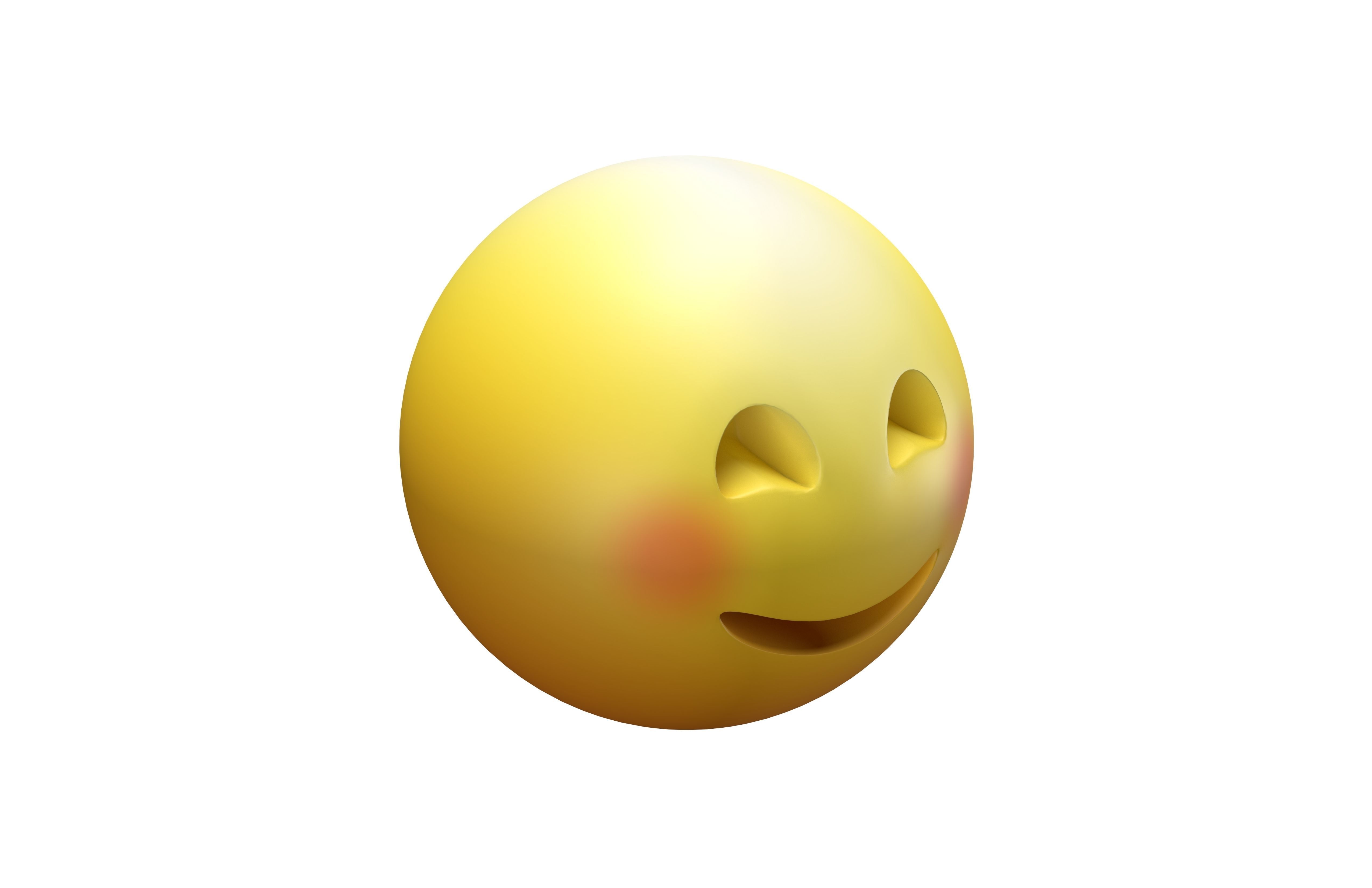 Smiling Face With Smiling Eyes 06 Low-poly 3D model_2