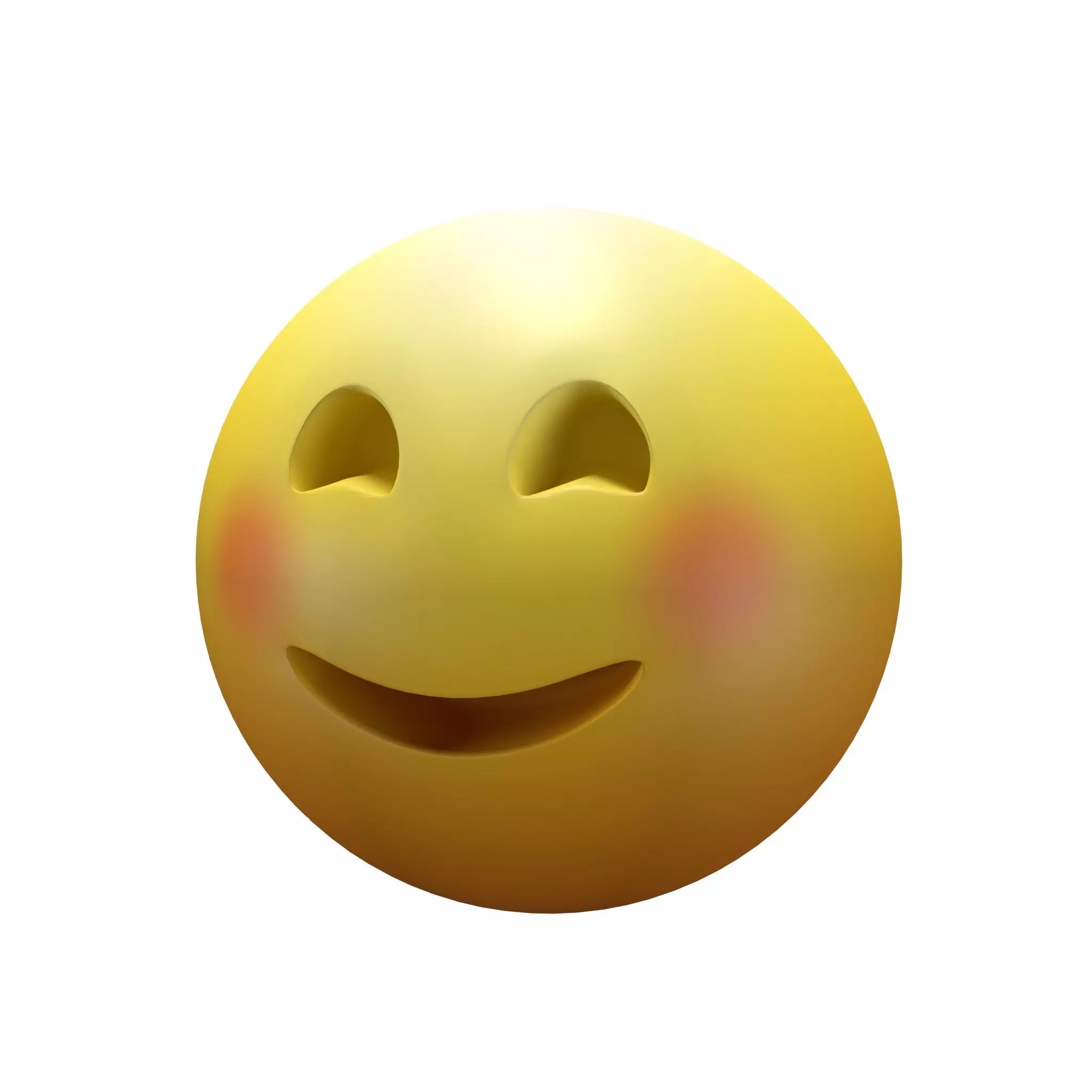 Smiling Face With Smiling Eyes 06 Low-poly 3D model_0