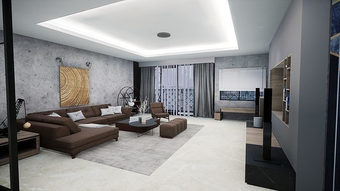 Metaverse Archviz Realism 3d villa  architecture Unreal Engine Low-poly 3D model