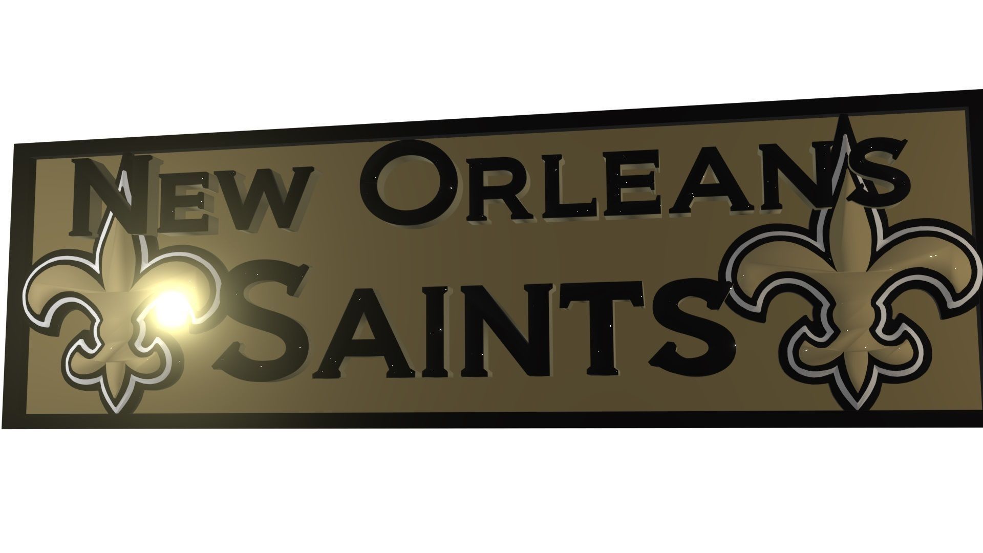 New Orleans Saints banner 2 3D model_3