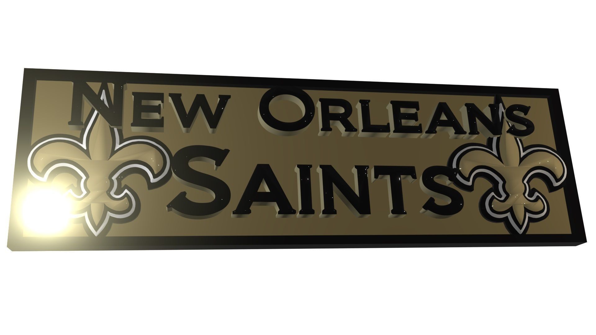 New Orleans Saints banner 2 3D model_1
