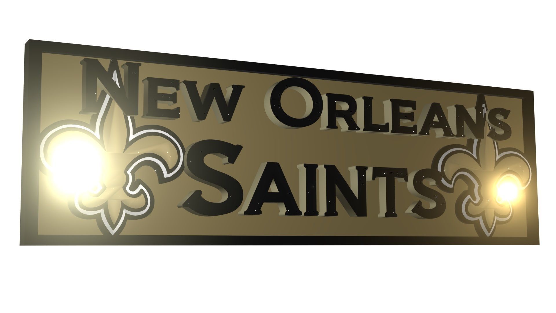 New Orleans Saints banner 2 3D model_5