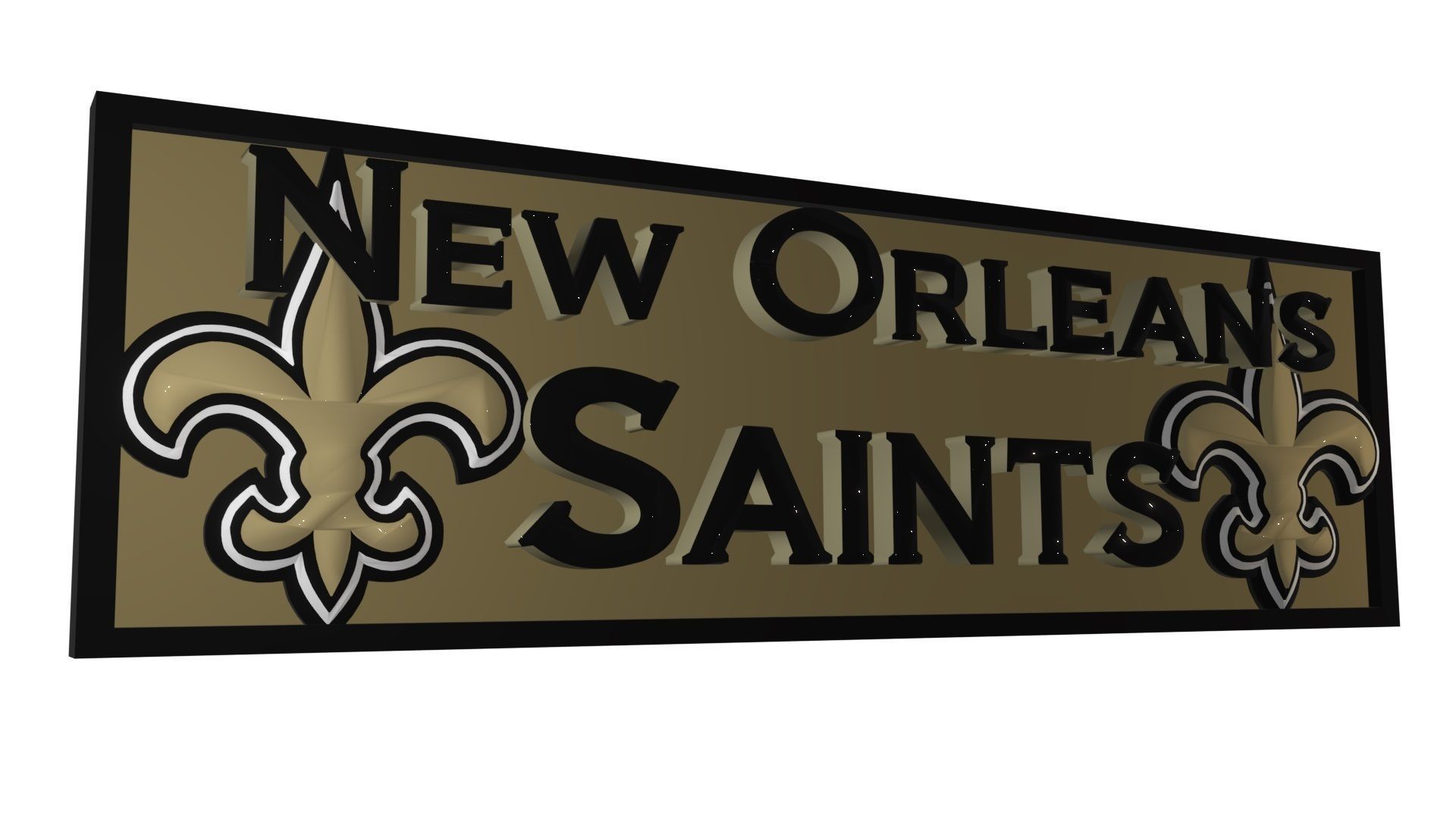 New Orleans Saints banner 2 3D model_4