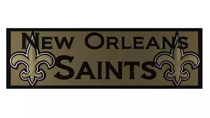 New Orleans Saints banner 2 3D model