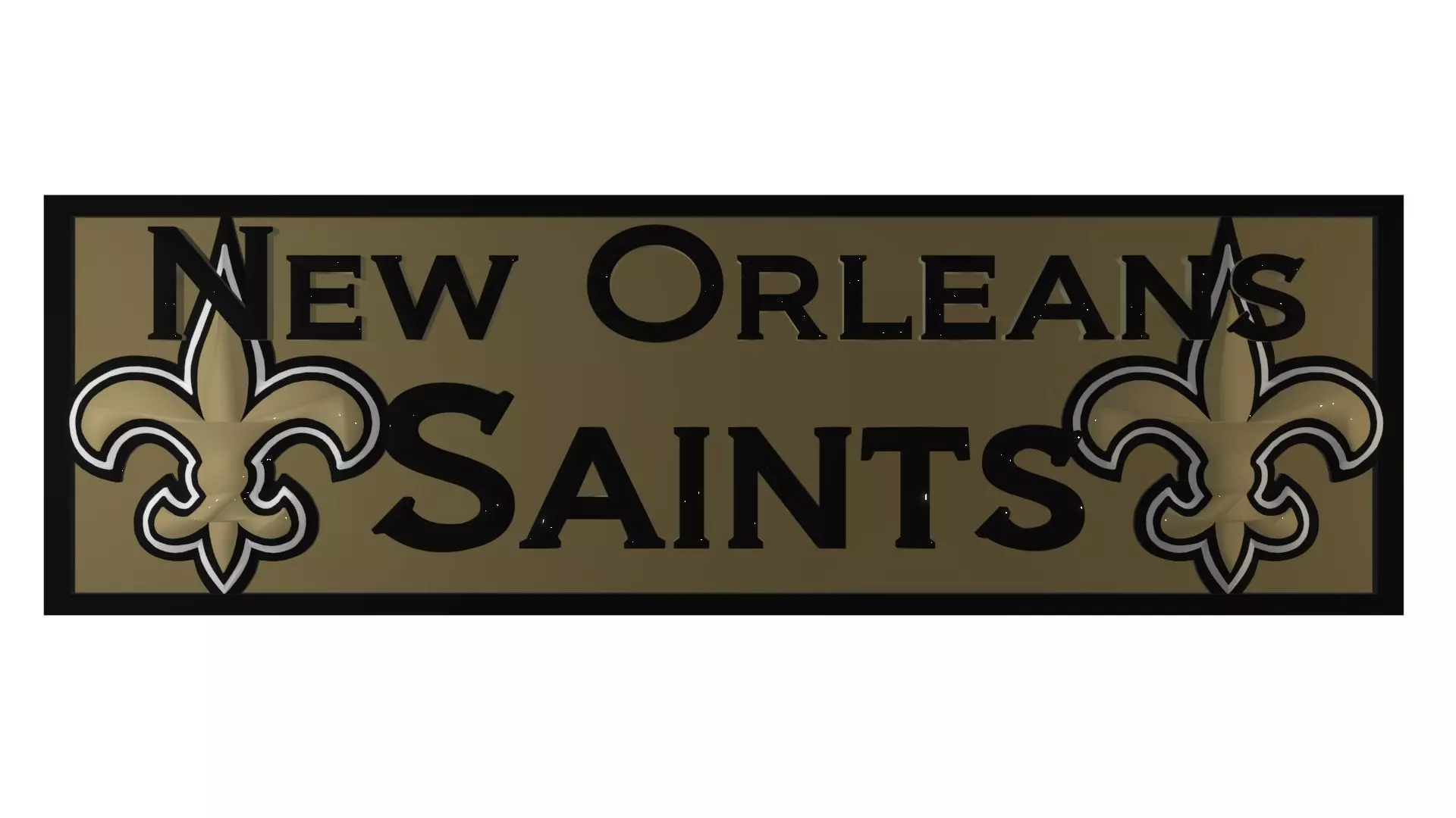 New Orleans Saints banner 2 3D model_0