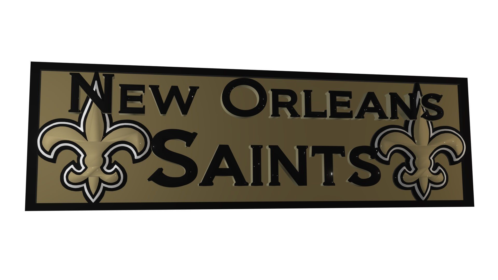 New Orleans Saints banner 2 3D model_2