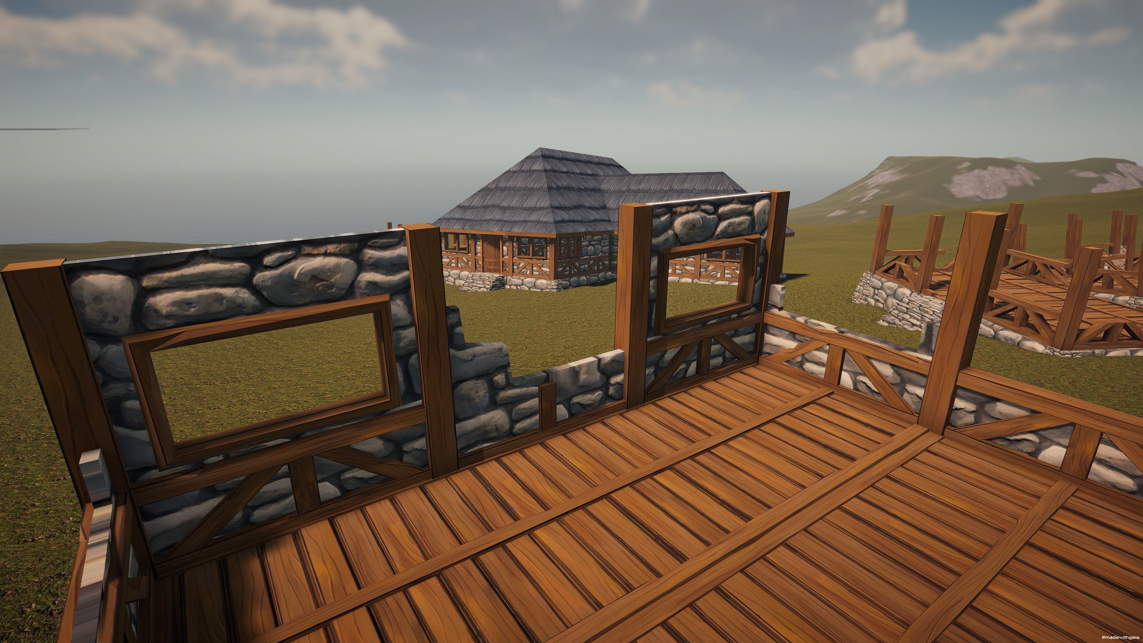 Animated Modular Medieval Buildings Low-poly 3D model_5