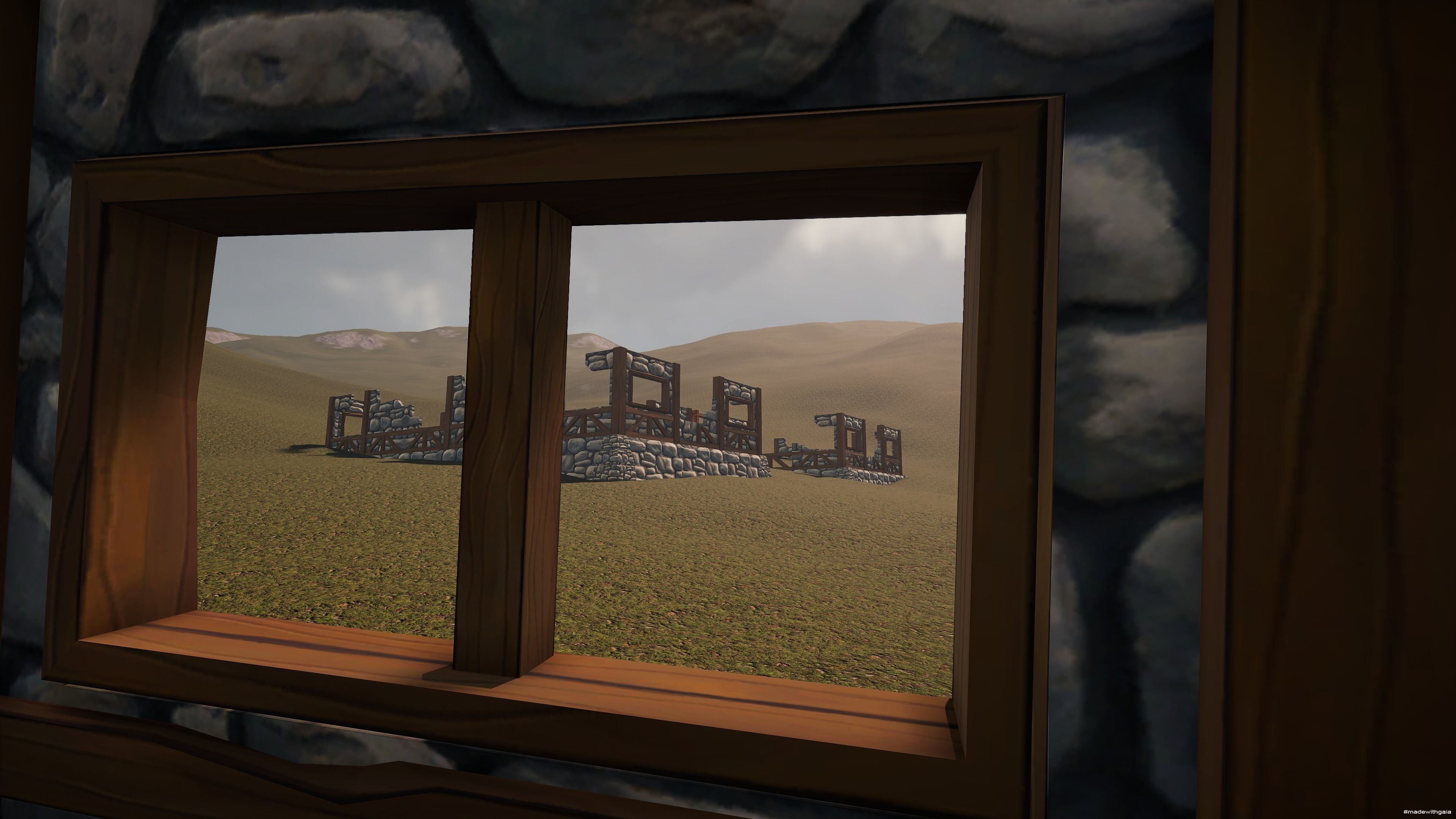 Animated Modular Medieval Buildings Low-poly 3D model_7