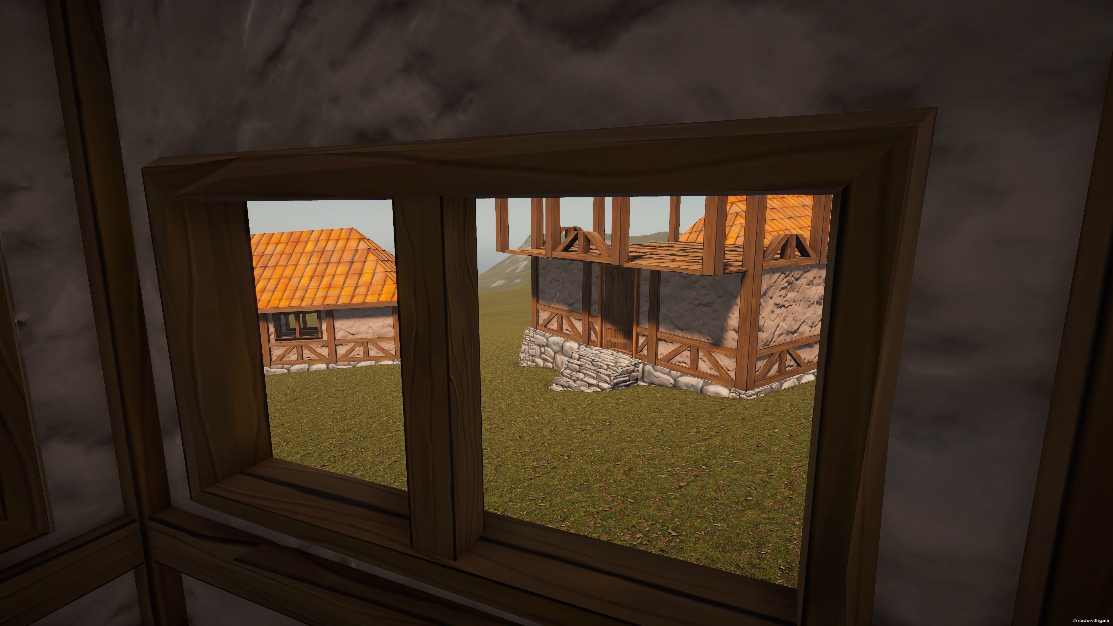 Animated Modular Medieval Buildings Low-poly 3D model_3