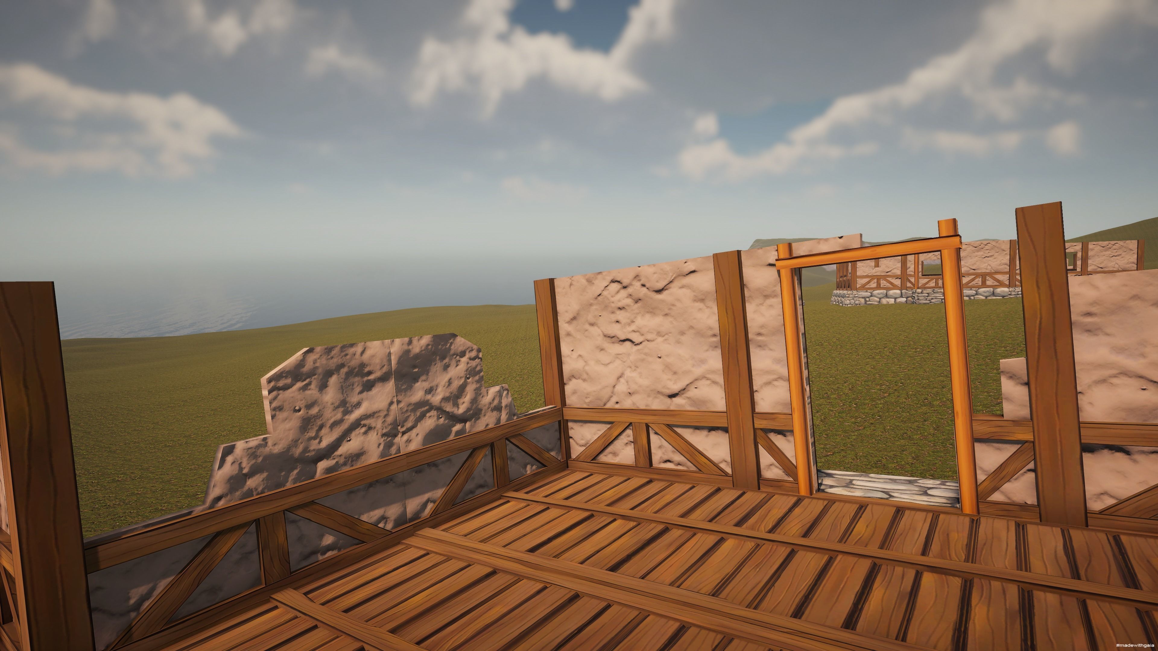 Animated Modular Medieval Buildings Low-poly 3D model_4