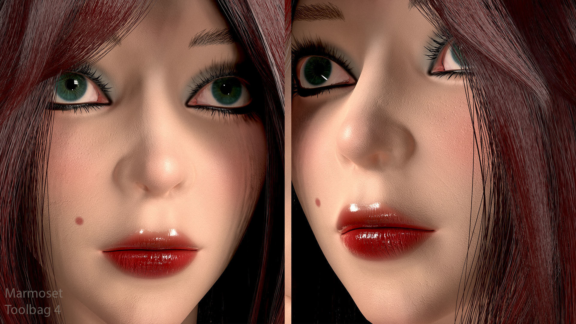 Rock Cat Girl  Low-poly 3D model_20