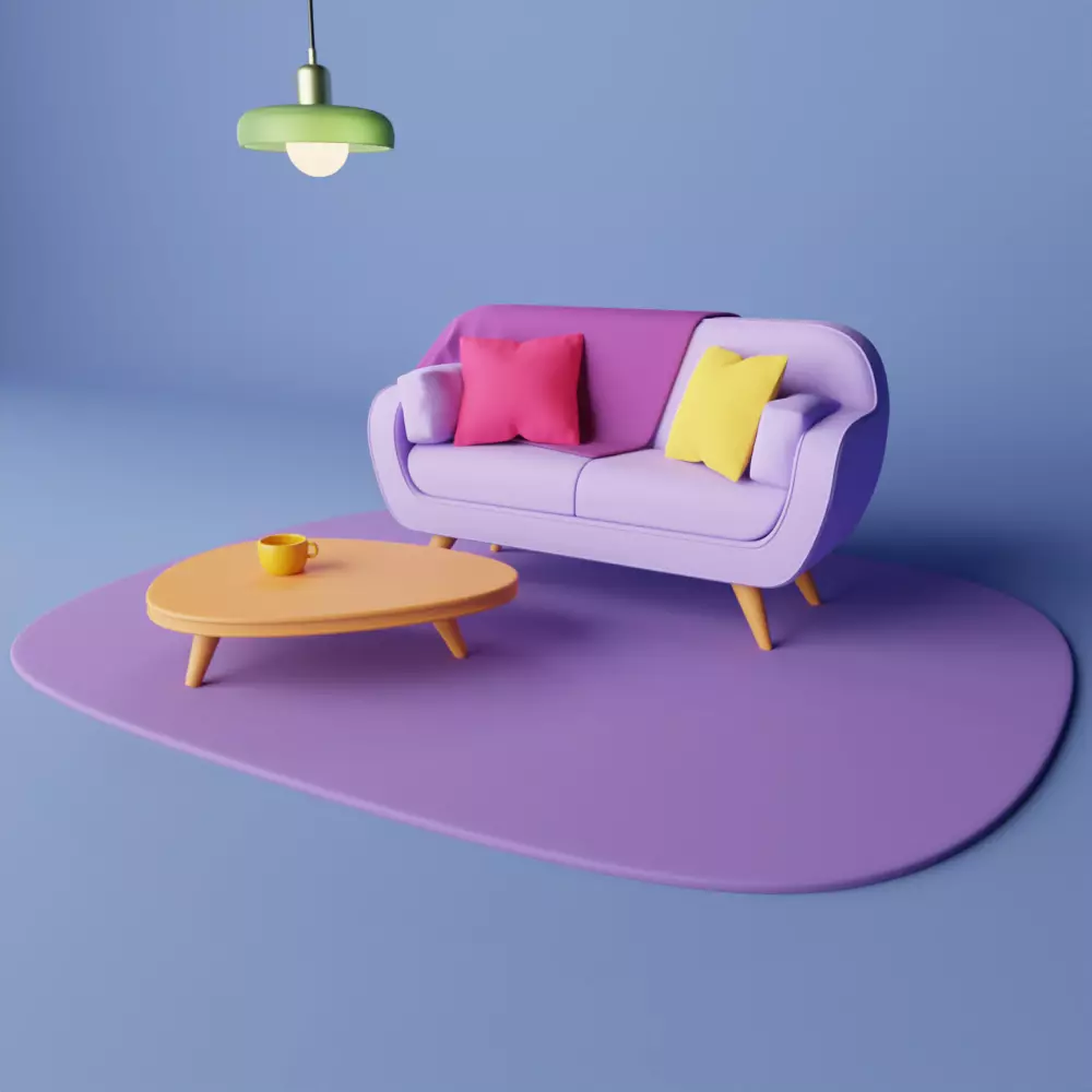 Cozy minimal room 3D model