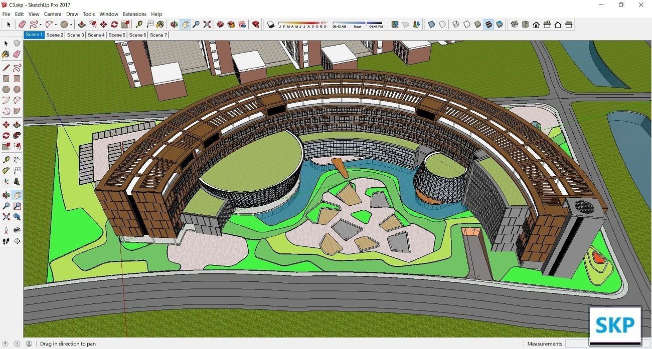 Sketchup School and University C3 3D model_1