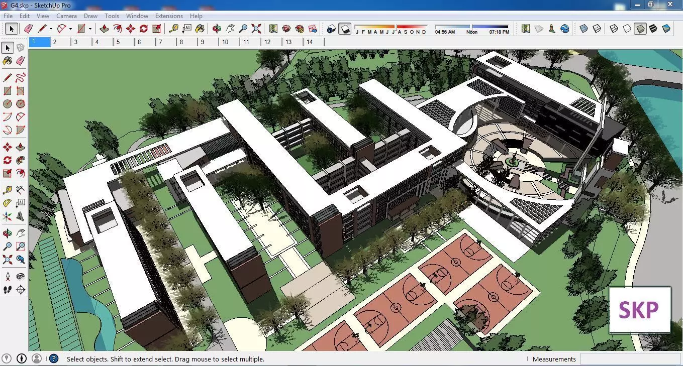 Sketchup School and University G4 3D model_0